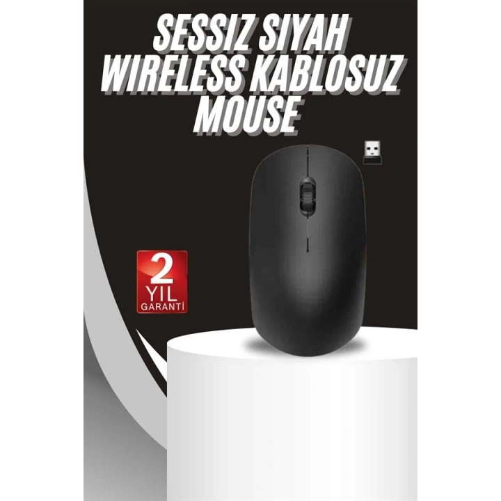 BFS Ergonomik Tasarım Kablosuz Siyah Mouse Hassas Uzun Ömürlü