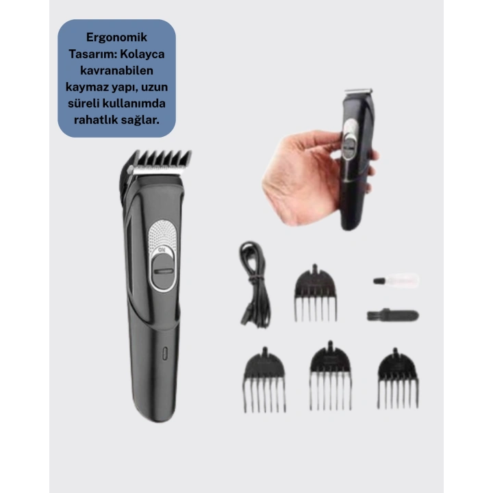BFS Ergonomik Tasarımlı, 3 Taraklı Profesyonel Şarjlı Saç Sakal Tıraş Makinesi