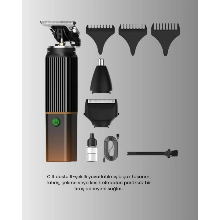BFS Erkekler İçin Şarjlı 3’ü 1 Arada Trimmer Seti – Güçlü Motor, Sessiz Çalışma