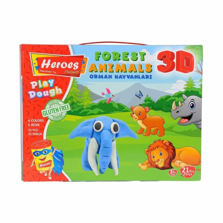 BFS   ERN-571 Heroes 3D Orman Hayvanları Seti - Eren Eğitici Oyuncak