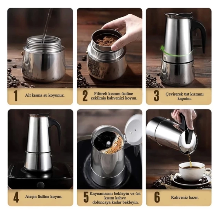 BFS Espresso Maker (Moka Pot) 9 Fincan