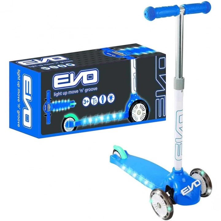 BFS   Evo Işıklı Move N Groove Mavi Üç Tekerlekli Scooter