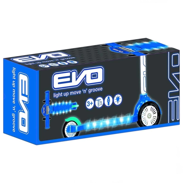BFS   Evo Işıklı Move N Groove Mavi Üç Tekerlekli Scooter