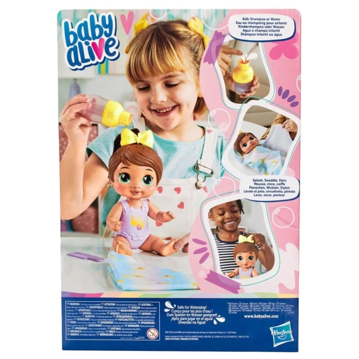 BFS   F9120 Baby Alive Şampuan Sevgisi Esmer Bebek +3 yaş