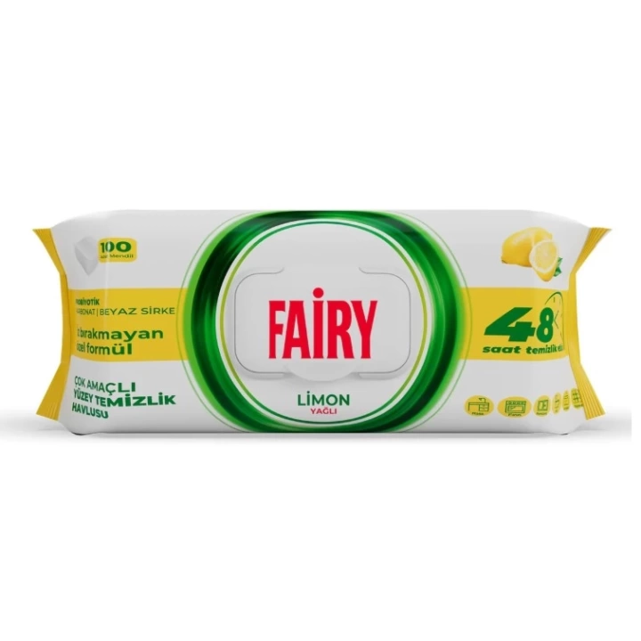 BFS   Fairy Power Yüzey Temizlik Havlusu 100Lü Limon