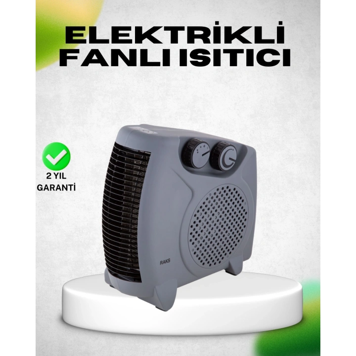 BFS Fanlı Elektrikli Isıtıcı Termostatlı Güvenli Yanmaz Plastik Gövde