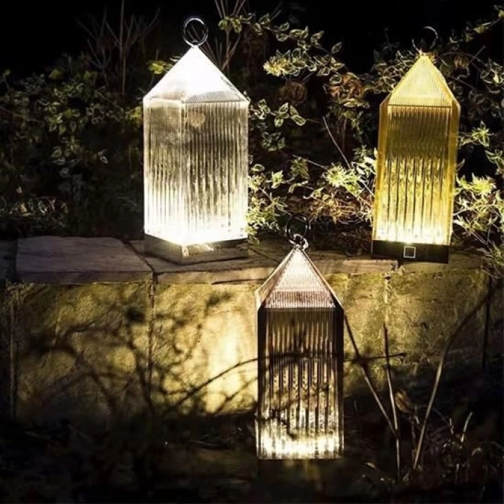 BFS  Fener Model USB Şarjlı Dokunmatik 3 Farklı Işık Modlu Masa Üstü Kristal Akrilik Lamba Led