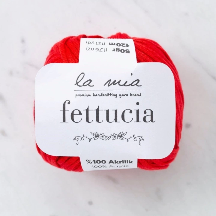 BFS  Fettucia Kırmızı El Örgü İpi - L092 - 33882