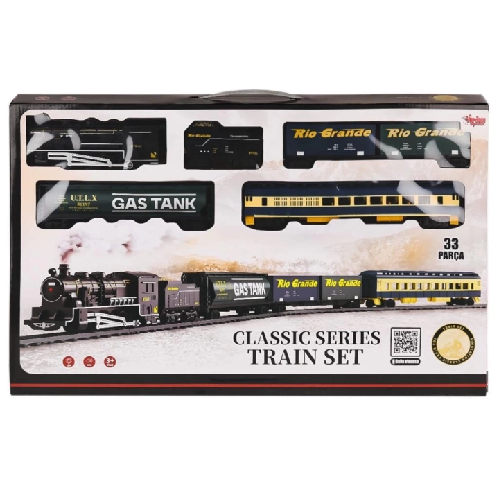 BFS  FF-1601C Işıklı ve Sesli 33 Parça Classic Tren - Vardem Oyuncak