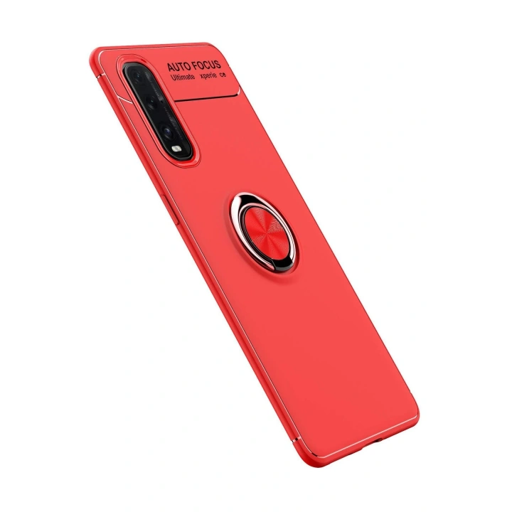 BFS   Find X2 Kılıf Range Yüzüklü Silikon - Kırmızı