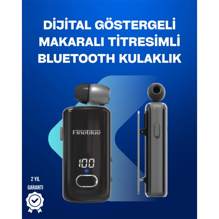 BFS Fineblue F580 – Klipsli Bluetooth Kulaklık, Gürültü Engelleyici, Uzun Pil Ömürlü