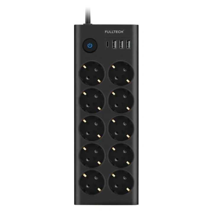 BFS Ftr14 Type-c Girişli Akım Korumalı 10’lu Priz, 3 Usb