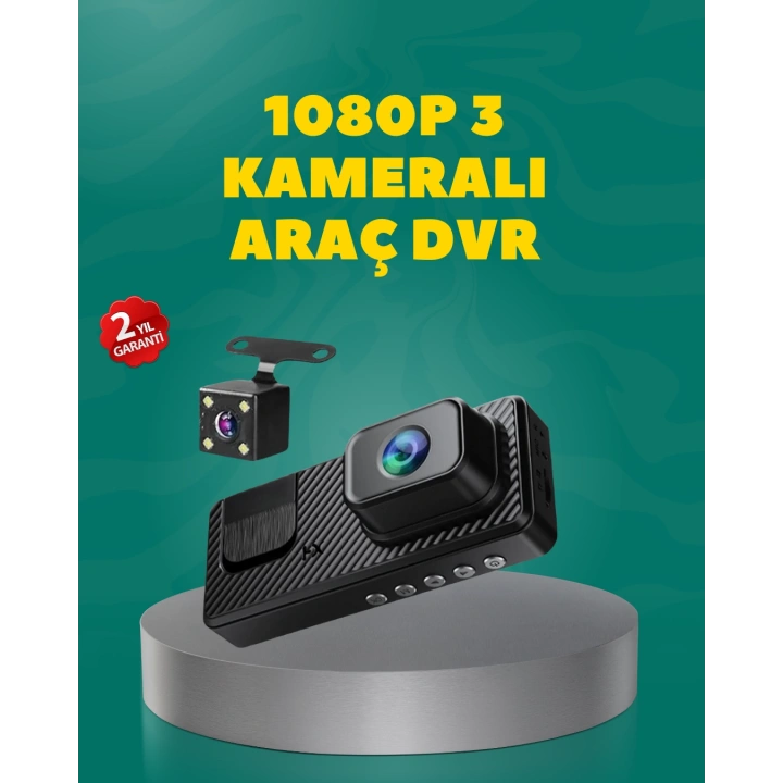 BFS Full HD 1080P Araç Kamerası | Gece Görüşlü, Döngü Kayıt ve Geri Görüş