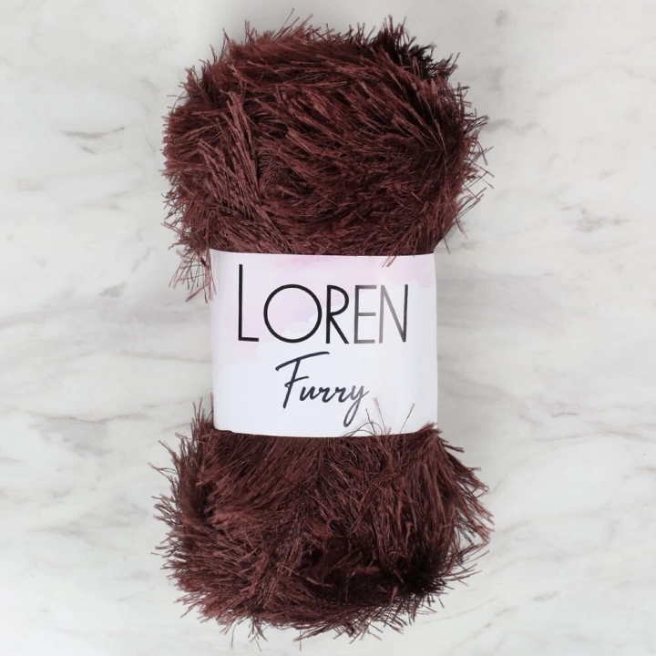 BFS  Furry Kahverengi El Örgü İpi - RF093 - 34064