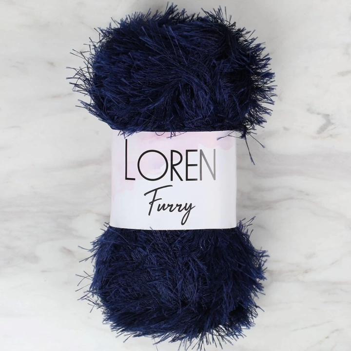 BFS  Furry Lacivert El Örgü İpi - RF005 - 34044