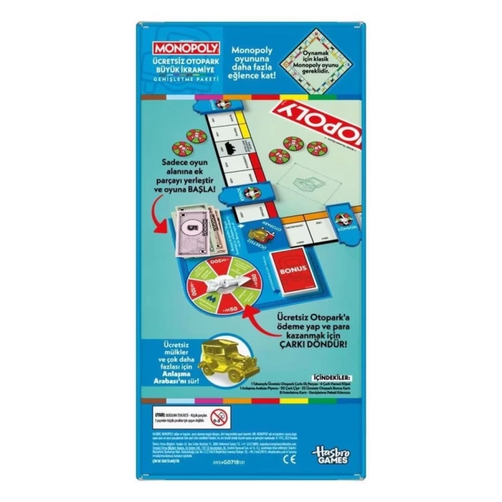 BFS   G0718 Monopoly Ücretsiz Otopark İkramiyesi - Genişletme Paketi