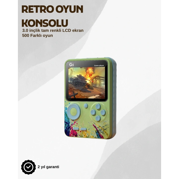 BFS G5 Taşınabilir Retro Oyun Konsolu – Çocuk ve Yetişkinler İçin