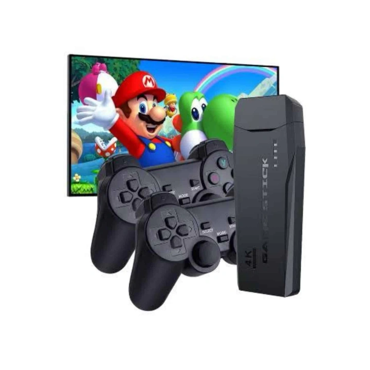 BFS Game Stick El Atarisi 2.4g Kablosuz Çift Kol Oyunlar 4k Game Stick 3500 Oyunlu Atari Uyumlu