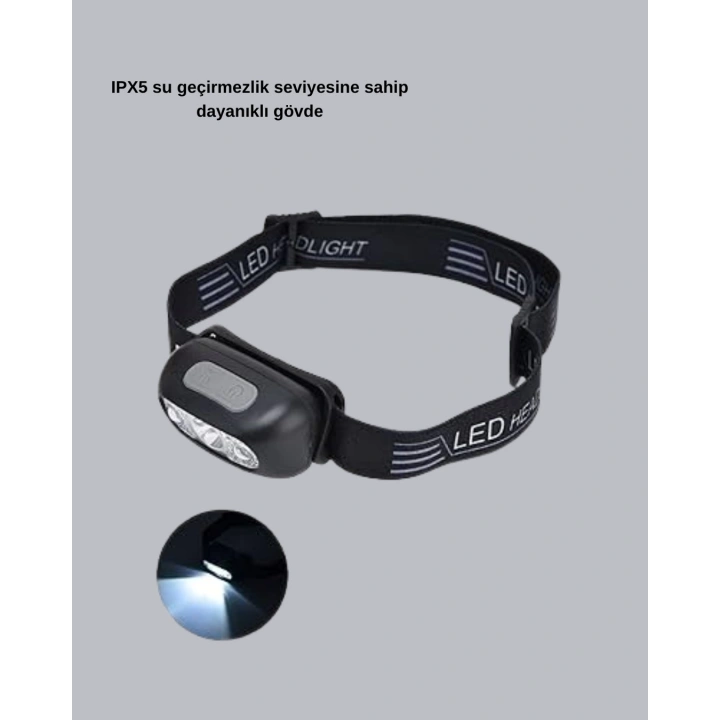 BFS Gece Balıkçılığı İçin Ultra Parlak Şarjlı Kafa Lambası | 4 Işık Modu + USB Şarj