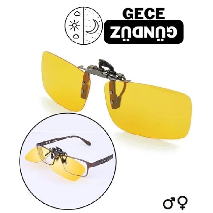 BFS  Gece Gündüz Sürüş Gözlük İlavesi Clip-On Polarize