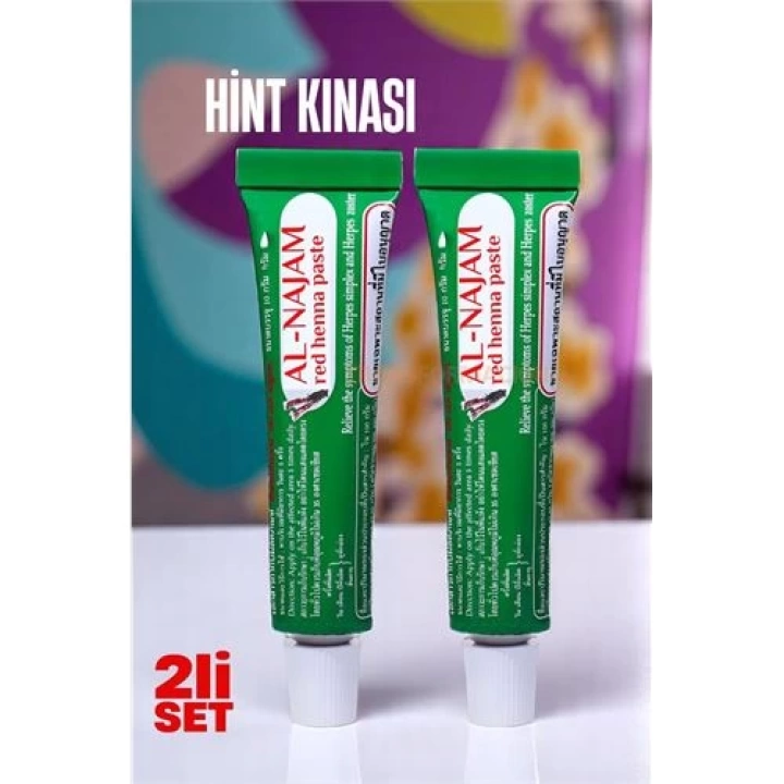 BFS  Geçici Dövme Kınası - Tüp Hint Kınası Kırmızı 2li SET Al-Najam