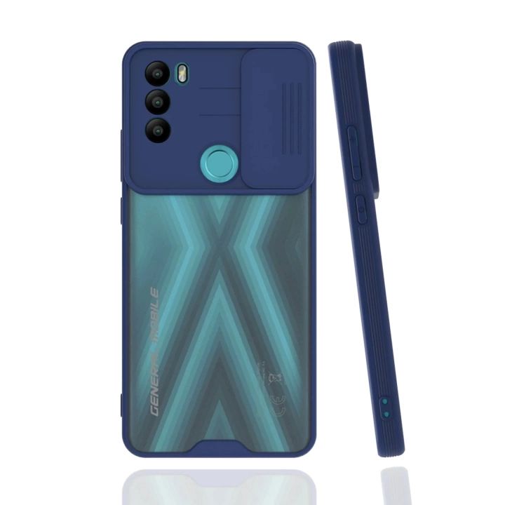 BFS  General Mobile GM 21 Plus Kılıf Platin Kamera Koruma Silikon - Lacivert