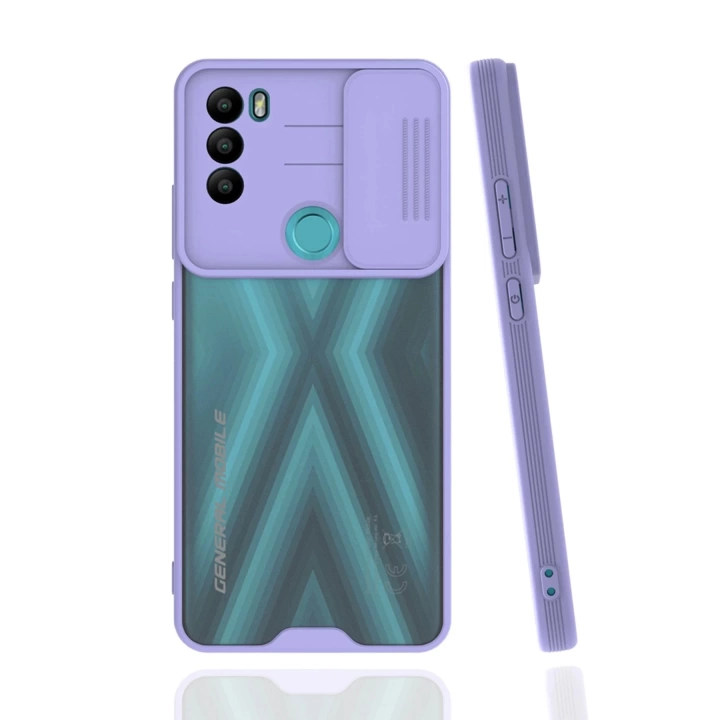 BFS  General Mobile GM 21 Plus Kılıf Platin Kamera Koruma Silikon - Lila