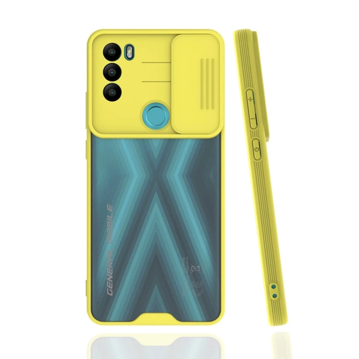 BFS  General Mobile GM 21 Plus Kılıf Platin Kamera Koruma Silikon - Sarı