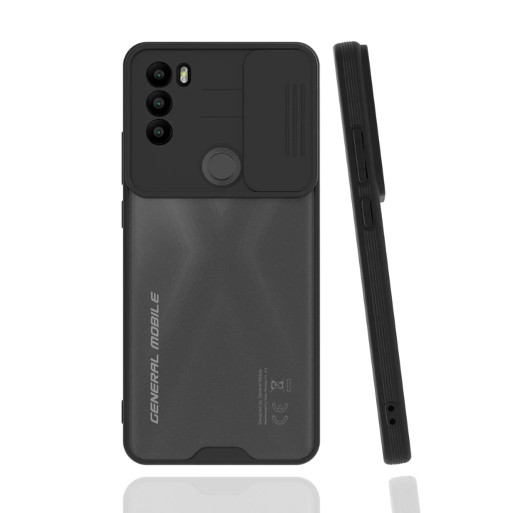 BFS  General Mobile GM 21 Plus Kılıf Platin Kamera Koruma Silikon - Siyah