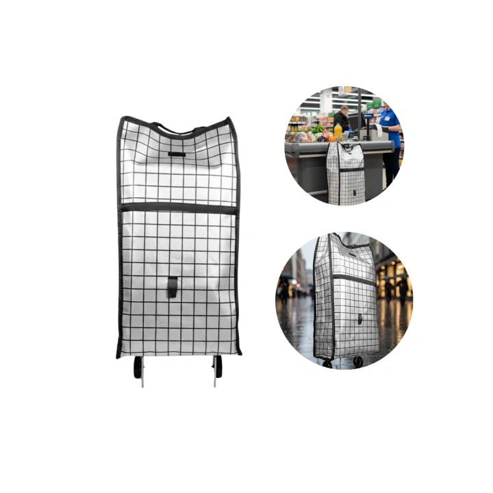 BFS Geniş Hacimli Tekerlekli Pazar Çantası Dayanıklı ve Ergonomik