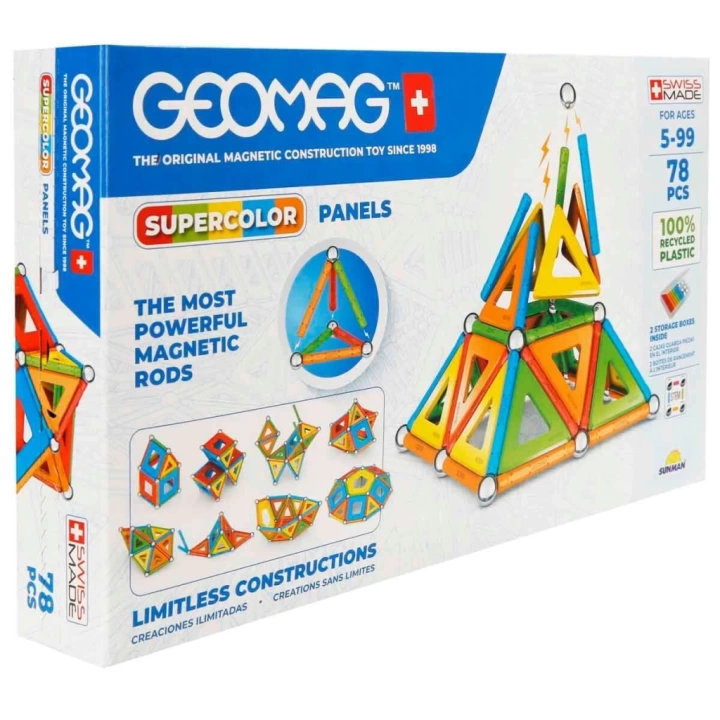 BFS   Geomag Supercolor Panels Manyetik Zeka Oyunu 78 Parça S01000379