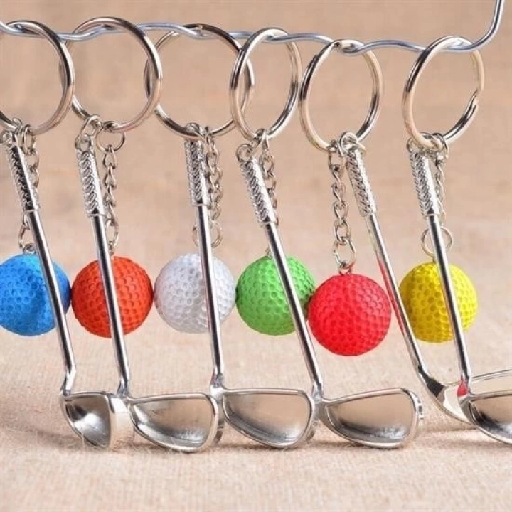 BFS  Gerçekçi Golf Tasarımlı Şık Anahtarlık Kolye Çanta Süsü Golf Keychain