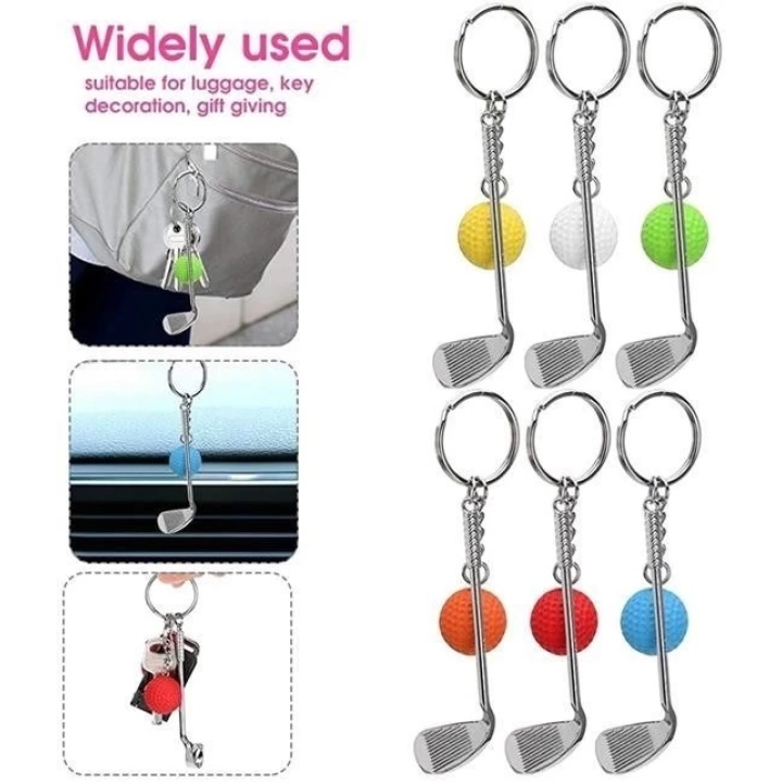 BFS  Gerçekçi Golf Tasarımlı Şık Anahtarlık Kolye Çanta Süsü Golf Keychain