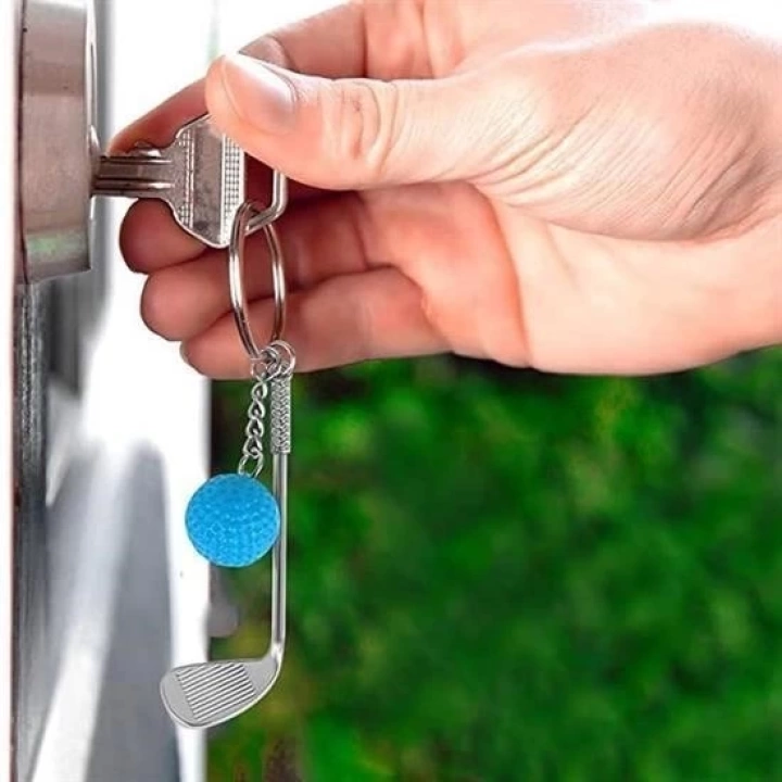 BFS  Gerçekçi Golf Tasarımlı Şık Anahtarlık Kolye Çanta Süsü Golf Keychain