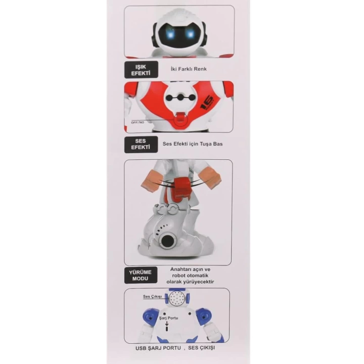 BFS   GGE-606-29 Kumandalı Işıklı Dansçı İnteraktif Robot -Vardem Oyuncak