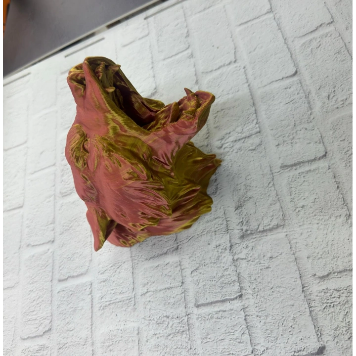 BFS Gold Red Jaguar Başı Duvar Aksesuarı Asılabilir Dekoratif 20x16 cm