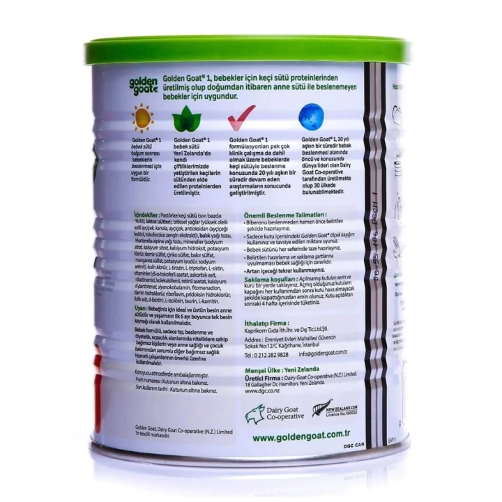 BFS   Golden Goat 1 Keçi Sütlü Bebek Sütü 0-6 Ay 400 Gr