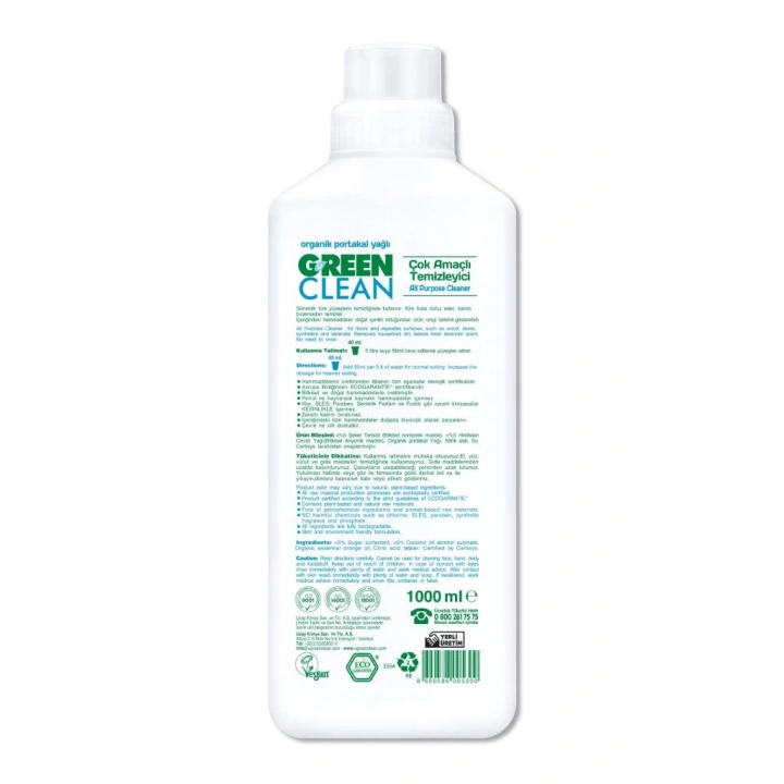 BFS   Green Clean Bitkisel Çok Amaçlı Temizleyici 1000 ml