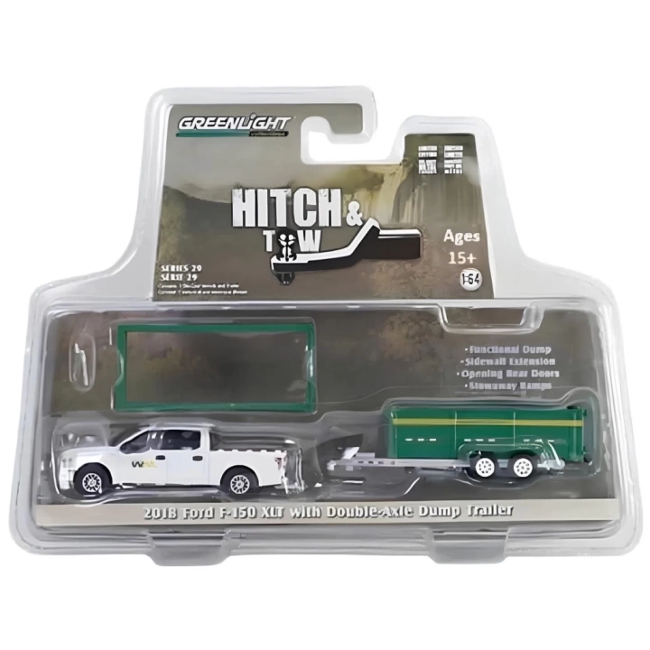 BFS   Greenlight 1/64 2018 Ford F-150 XLT with Double-Axle Dump