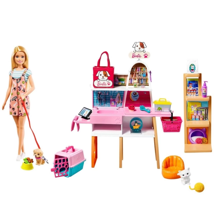 BFS  GRG90 Barbie ve Evcil Hayvan Dükkanı Oyun Seti