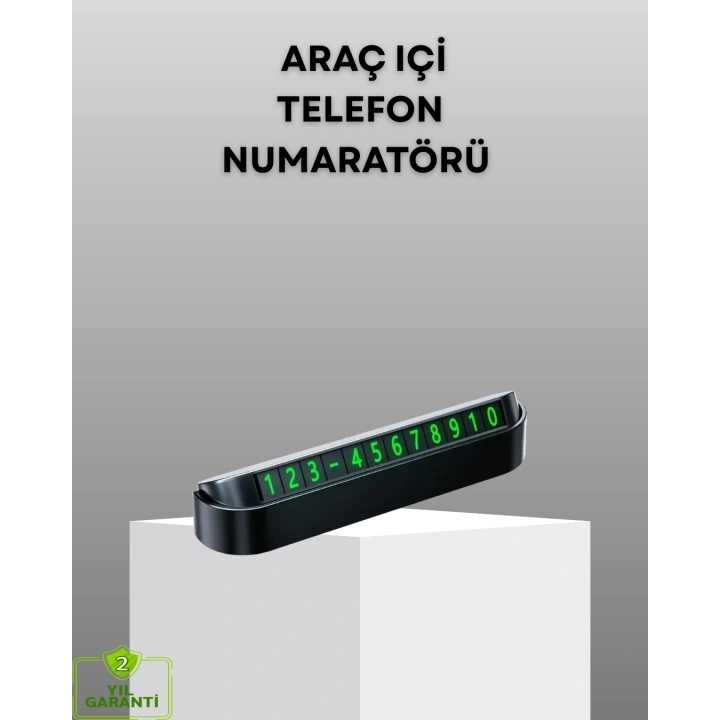 BFS Gri Alüminyum Araç İçi Telefon Numaratörü – Dayanıklı, Modern ve Net Görünürlük Sağlayan Tasarım