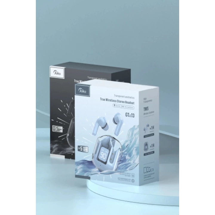 BFS GT13 Dijital Şarj Göstergeli Kablosuz Airpods Kulaklık - Beyaz