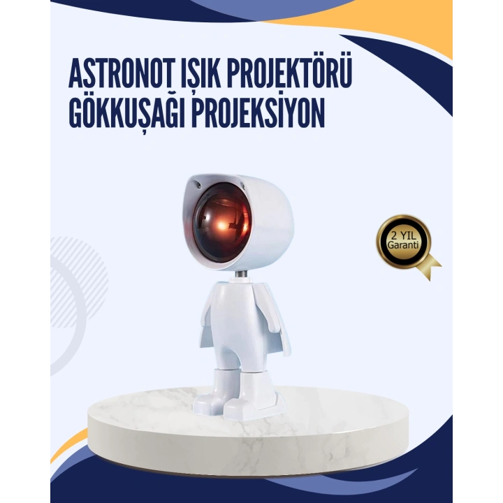 BFS Gün Batımı Efekti Sunan Astronot LED Masa Lambası