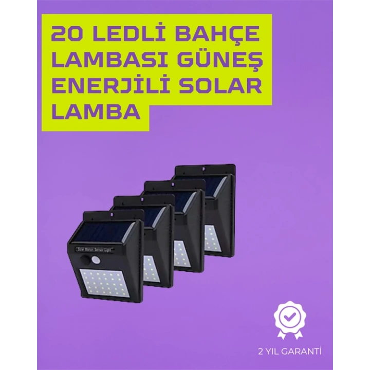 BFS Güneş Enerjili Akıllı Duvar Lambası | PIR Sensörlü, Otomatik Aydınlatma, Dış Mekan İçin