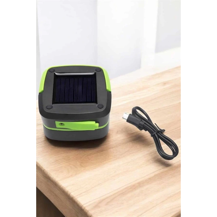 BFS Güneş Enerjili Led Lamba Kamp Lambası Katlanabilir Lamba USB Şarjlı