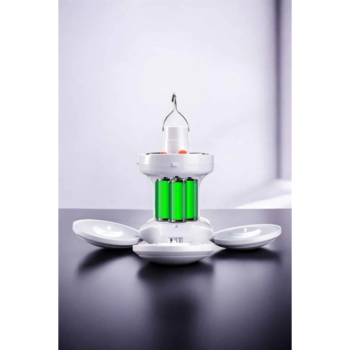 BFS Güneş Enerjili Solar Aydınlatma Kamp Çadır Lambası Şarjlı Ampül Led Şarjlı El Feneri Işıldak