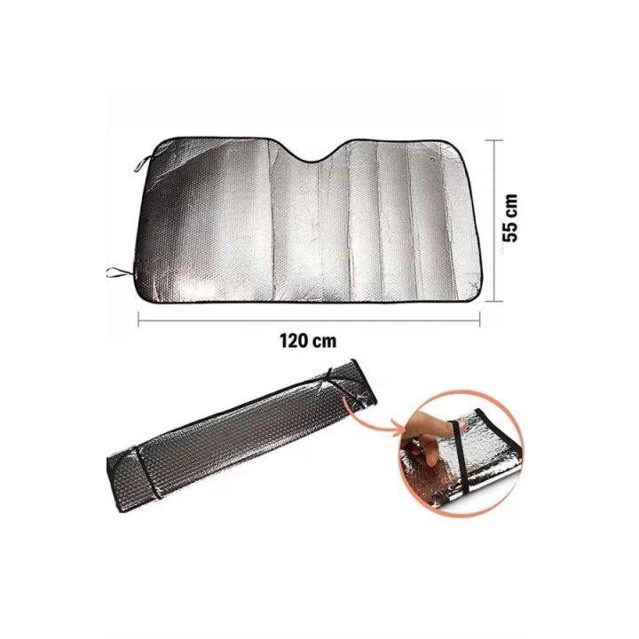 BFS Güneşlik Koruyucu Perde Metalize Oto Araç Araba Güneşliği Ön Cam Güneşliği