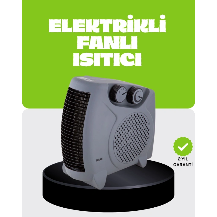 BFS Güvenli Elektrikli Fanlı Isıtıcı Termostatlı Hızlı Isıtma