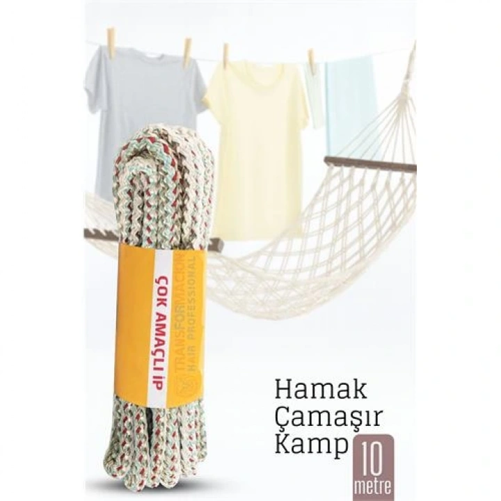 BFS Hamak İpi - Çok Amaçlı Kalın İp - Çamaşır İpi 10 Metre