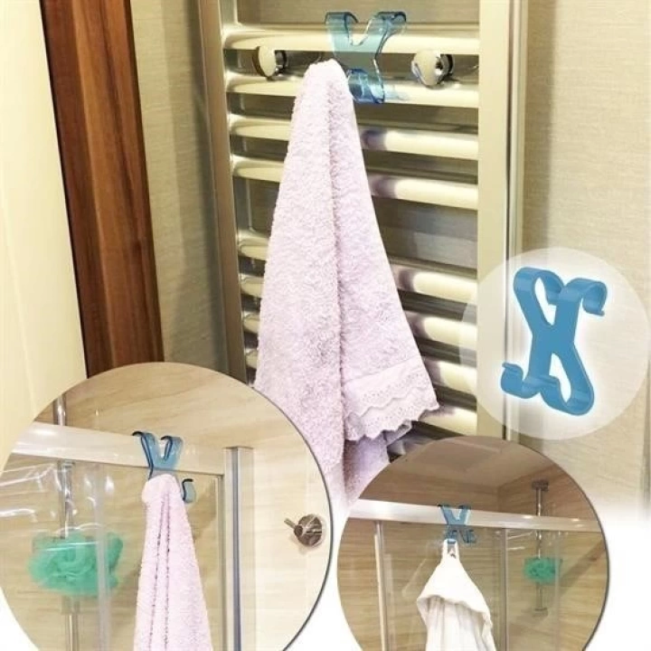 BFS  Hang it Pratik Kolay Taşımabilir Havlupan 2 Kancalı Banyo Askısı